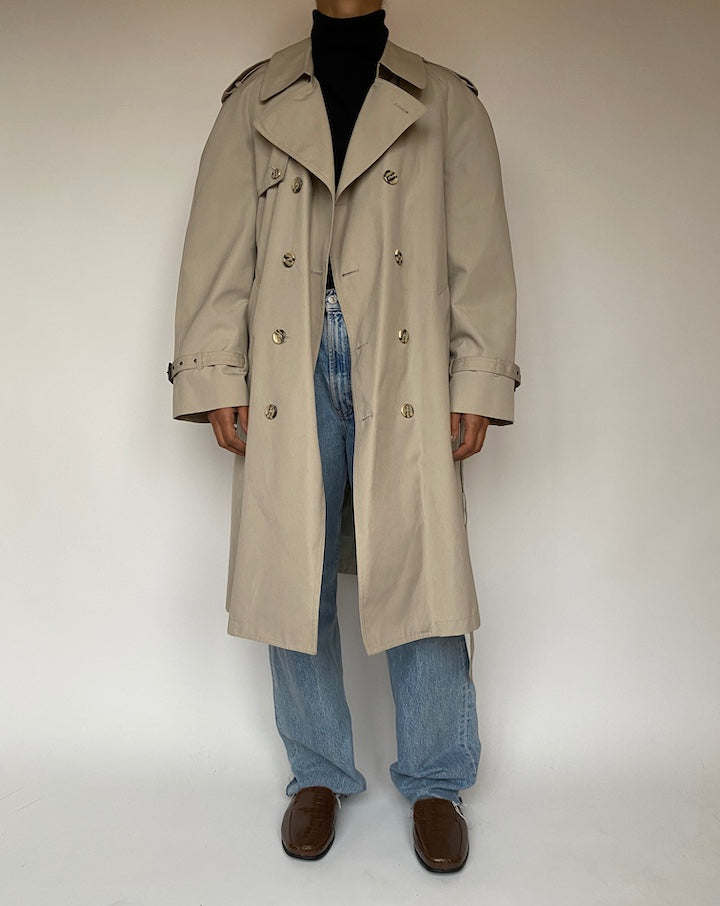 VINTAGE BEIGE OVERSIZED TRENCH COAT 1905