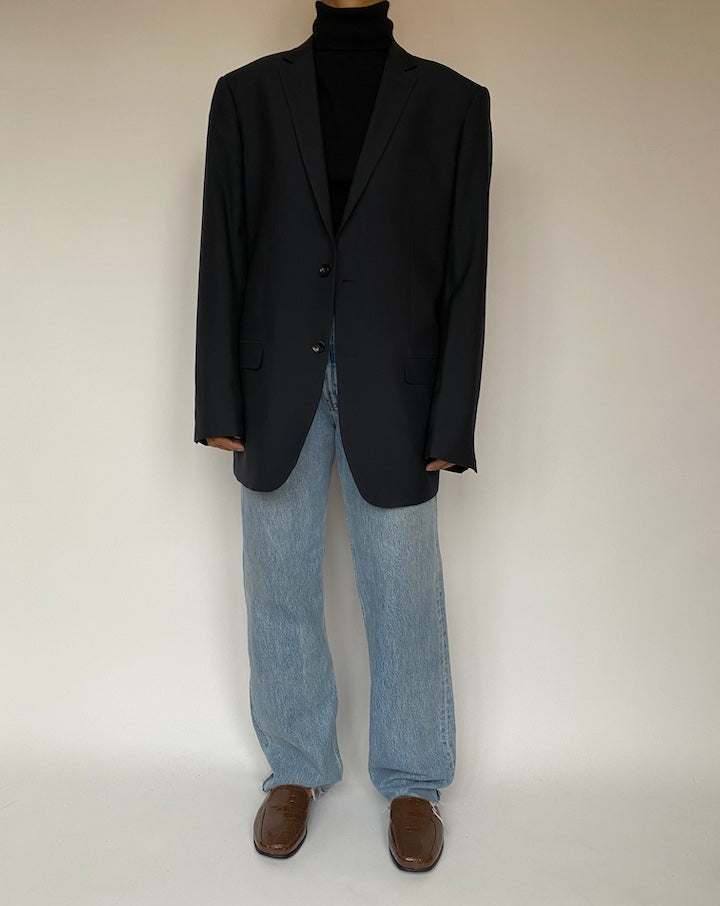 VINTAGE BLACK SINGLE BREASTED BLAZER 1906