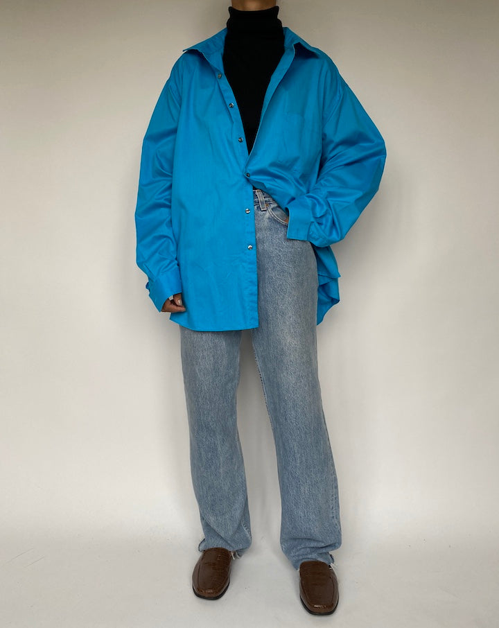 VINTAGE BLUE BUTTON DOWN SHIRT 1915