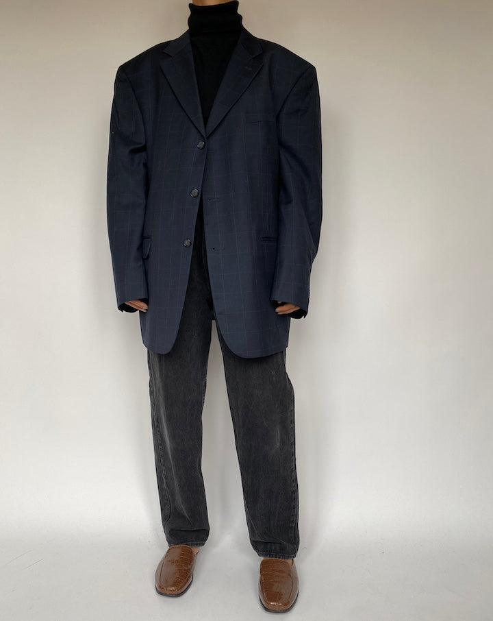 VINTAGE NAVY CHECKED BLAZER 1937