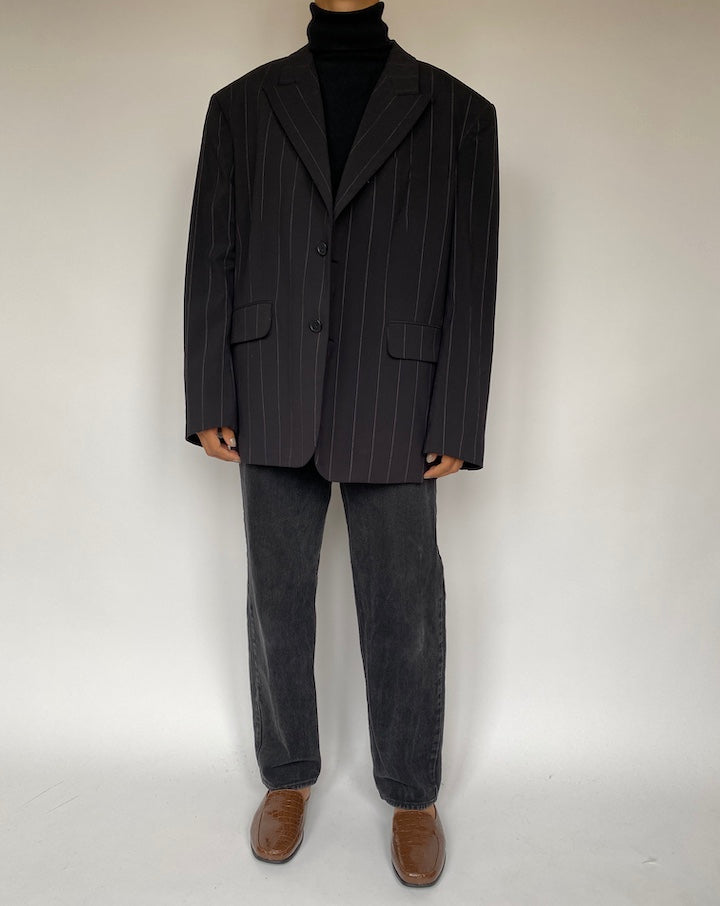 VINTAGE BLACK STRIPED BLAZER 1938