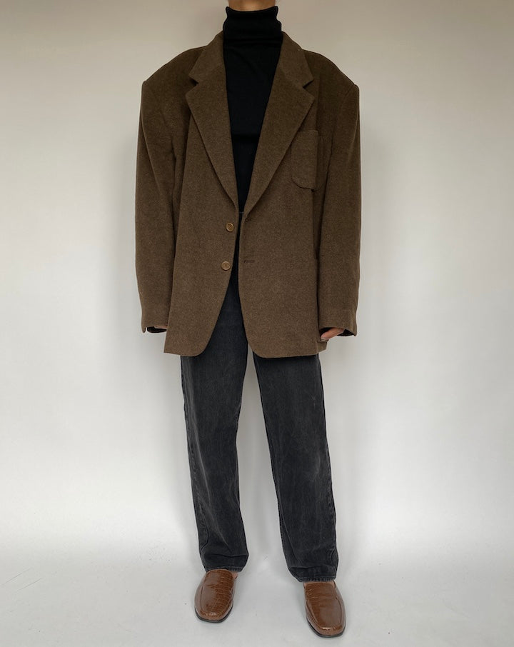 VINTAGE BROWN SINGLE BREASTED BLAZER 1940