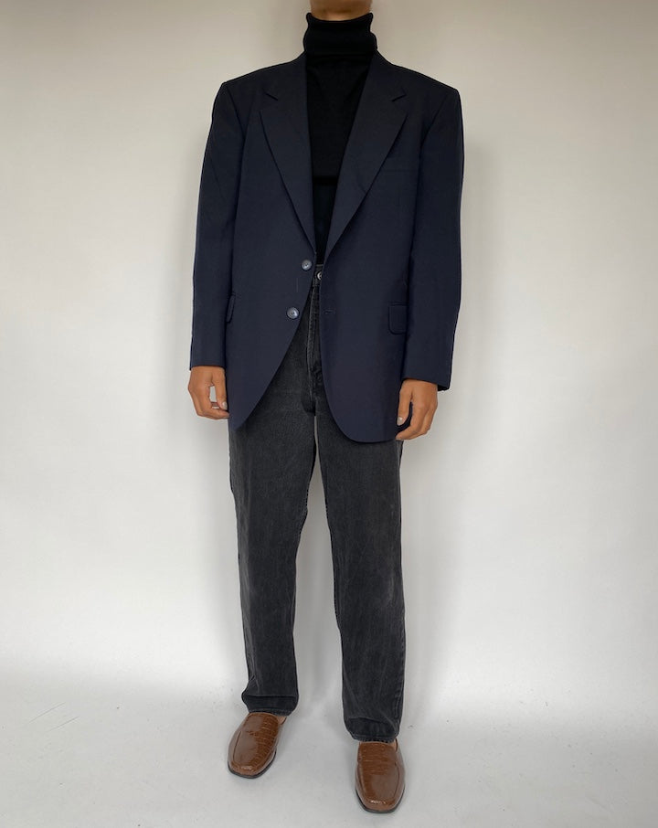 VINTAGE SINGLE BREASTED NAVY BLAZER 1946