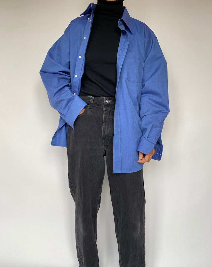 VINTAGE BLUE BUTTON DOWN SHIRT 1962