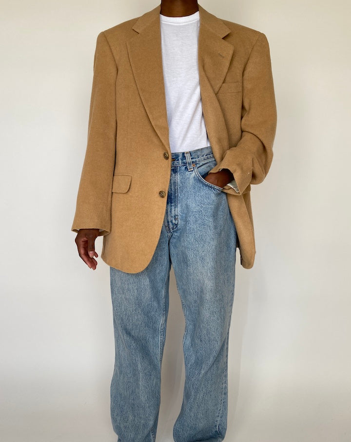 VINTAGE CAMEL HAIR BLAZER 1982