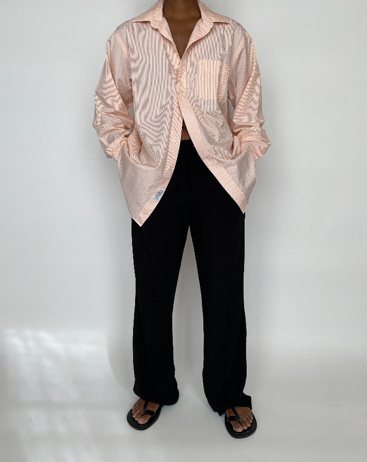 VINTAGE LIGHT ORANGE AND WHITE STRIPED SHIRT 2011