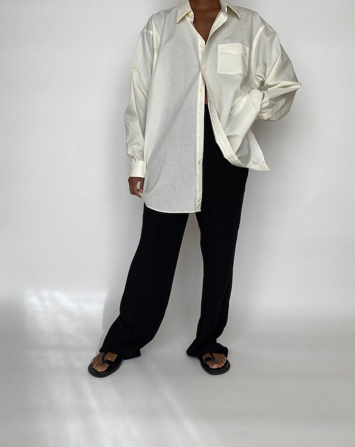 VINTAGE OVERSIZED OFF WHITE BUTTON DOWN SHIRT 2014