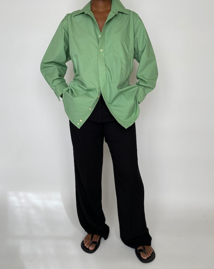 VINTAGE GREEN BUTTON DOWN SHIRT 2015