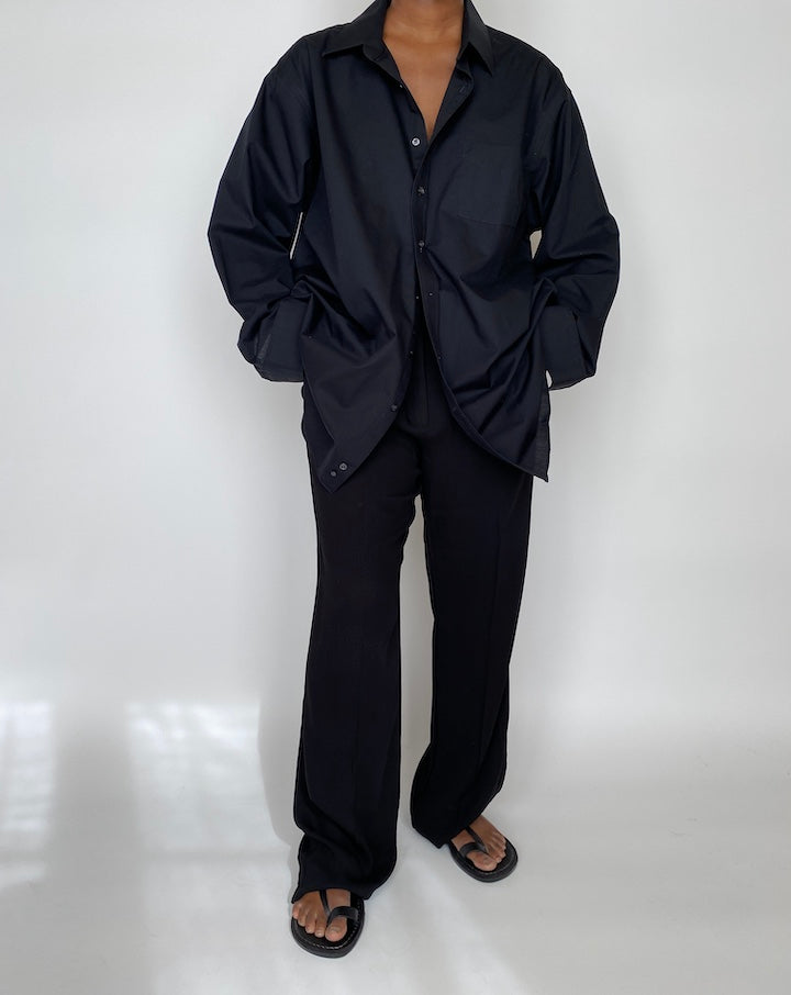 VINTAGE BLACK BUTTON DOWN SHIRT 2023