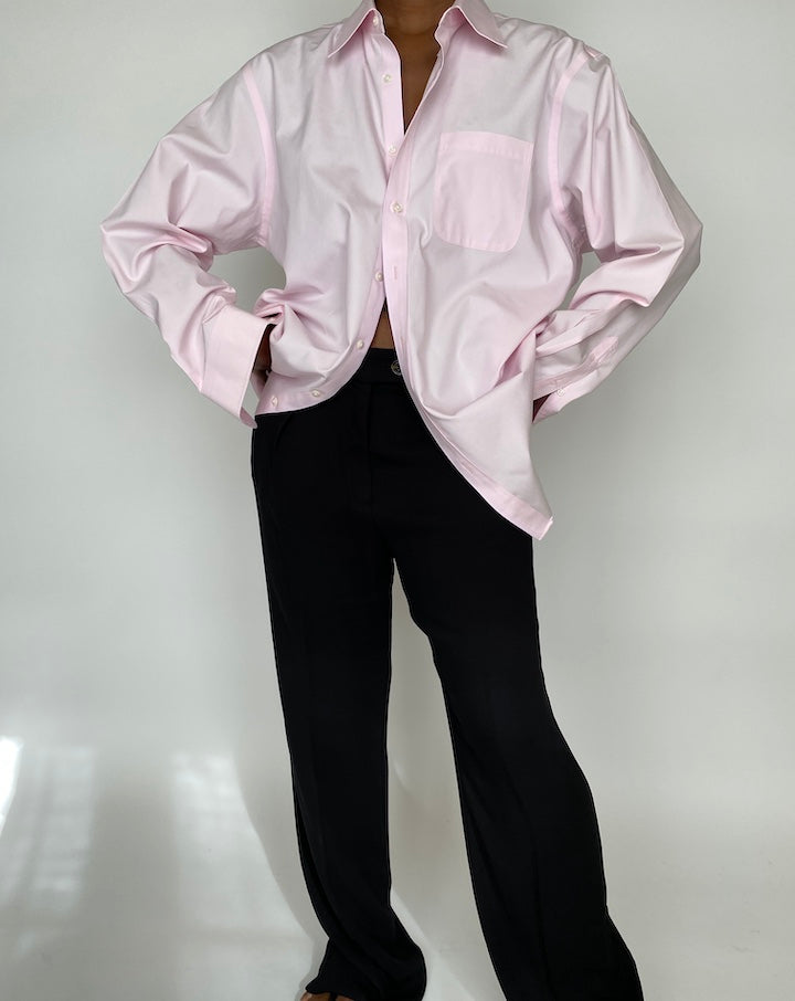 VINTAGE LIGHT PINK BUTTON DOWN SHIRT 2025