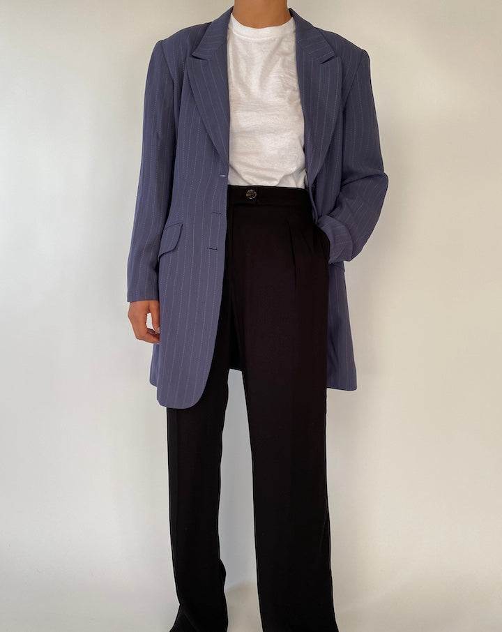 VINTAGE BLUE PINSTRIPED BLAZER 2334