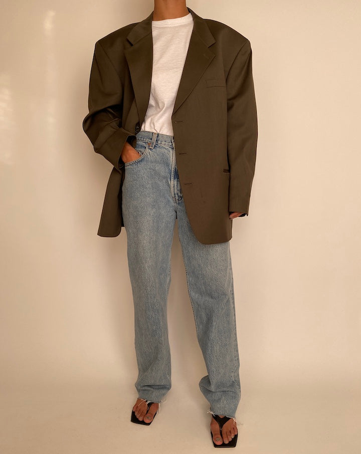 VINTAGE SINGLE BREASTED WOOL BLAZER 2355