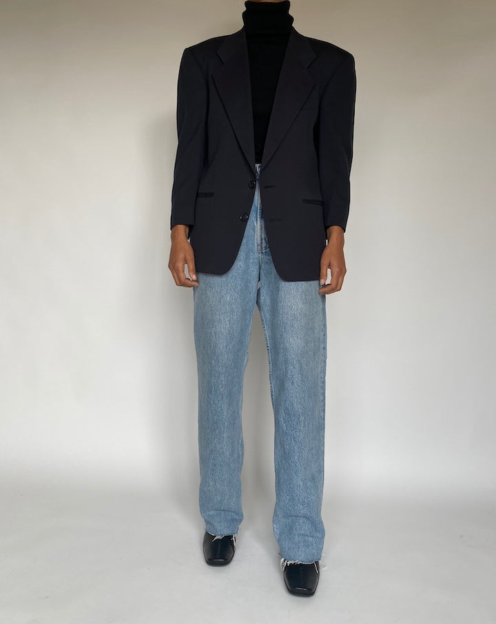 VINTAGE BLACK SINGLE BREASTED BLAZER BY MANI 1765