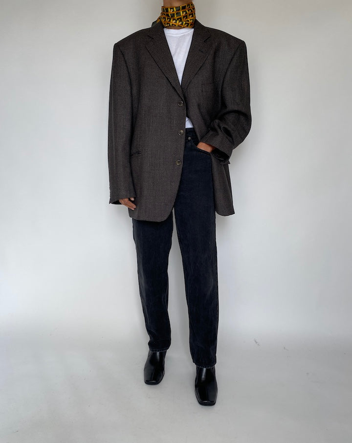 VINTAGE BROWN WOOL BLAZER 1804