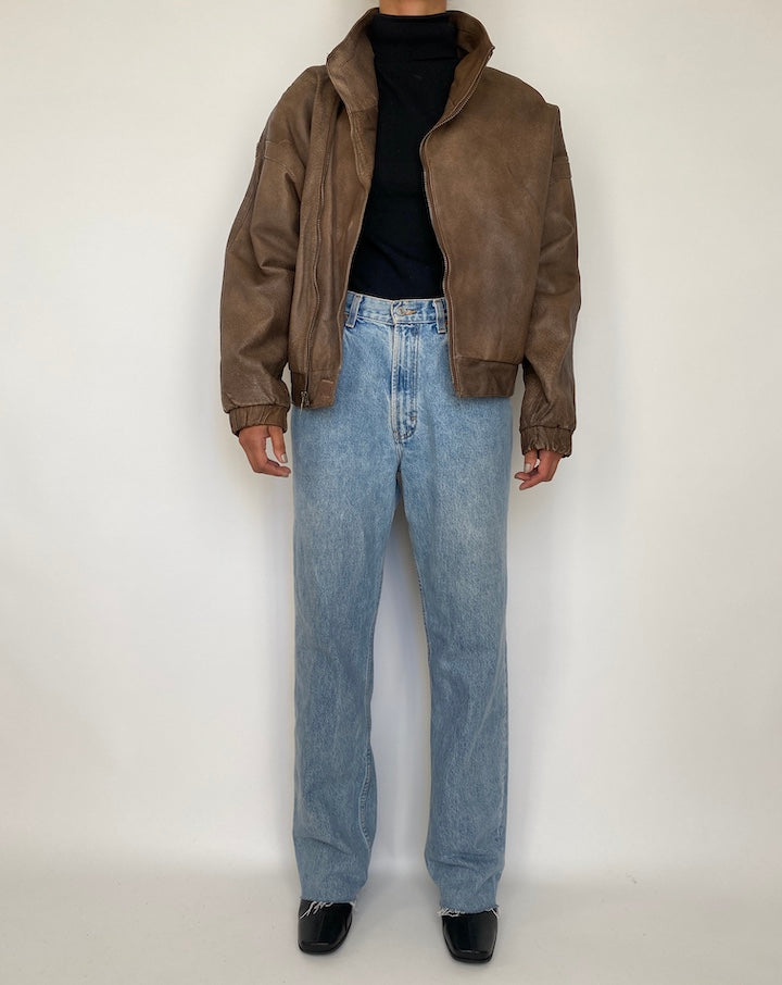 VINTAGE BROWN LEATHER JACKET 1850