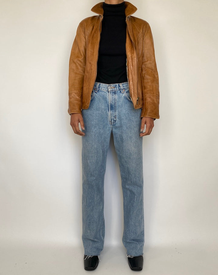 VINTAGE BROWN LEATHER JACKET 1862