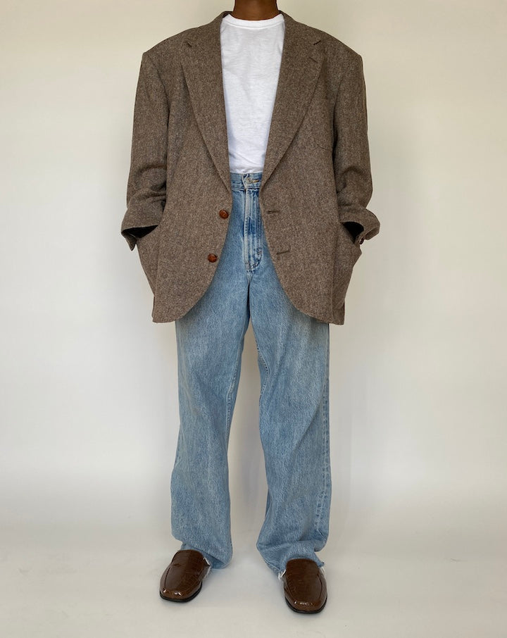 VINTAGE SINGLE BREASTED WOOL BLAZER 1976