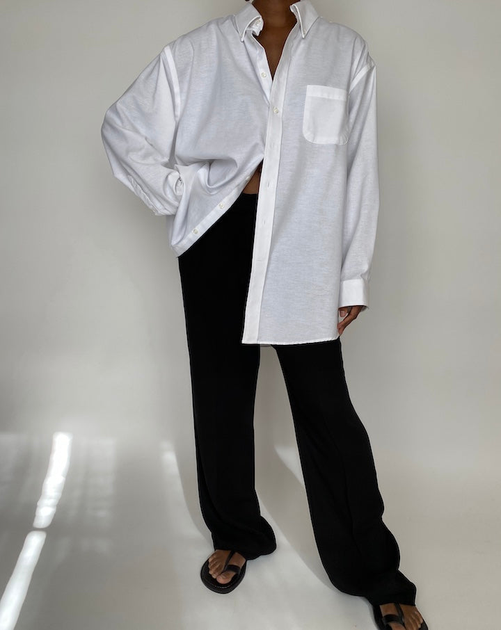 VINTAGE OVERSIZED WHITE BUTTON DOWN SHIRT 2028