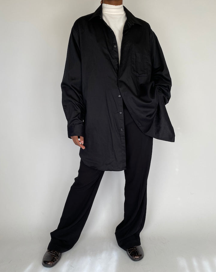 VINTAGE OVERSIZED BLACK SHIRT 2135