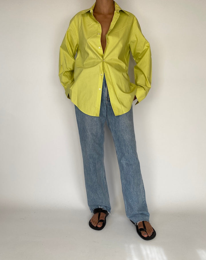 VINTAGE LIME GREEN DKNY SHIRT 2265
