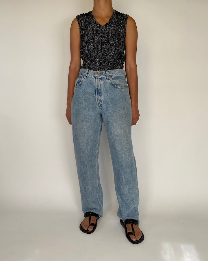 VINTAGE KNITTED BLACK TANK 2283