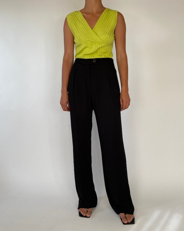 VINTAGE LIME GREEN KNIT TOP 2326