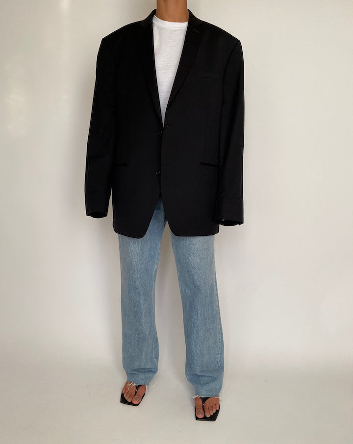 VINTAGE BLACK SINGLE BREASTED BLAZER 2369