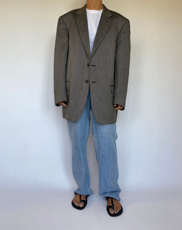 VINTAGE ALPACA AND SILK BLAZER 1498