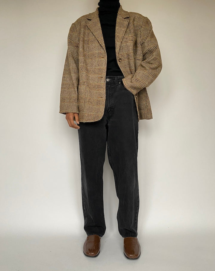 VINTAGE BEIGE OVERSIZED BLAZER 1629