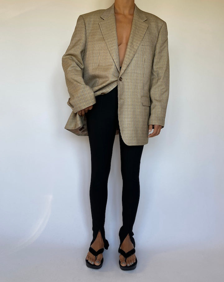 VINTAGE BEIGE SILK BLAZER 1561