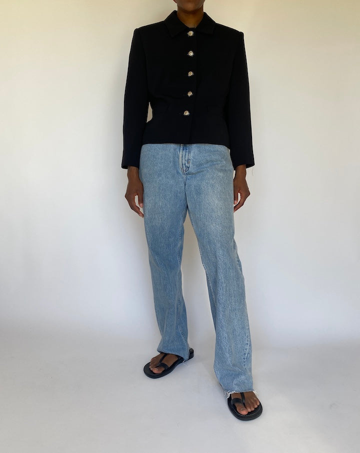 VINTAGE BLACK BLAZER 3756