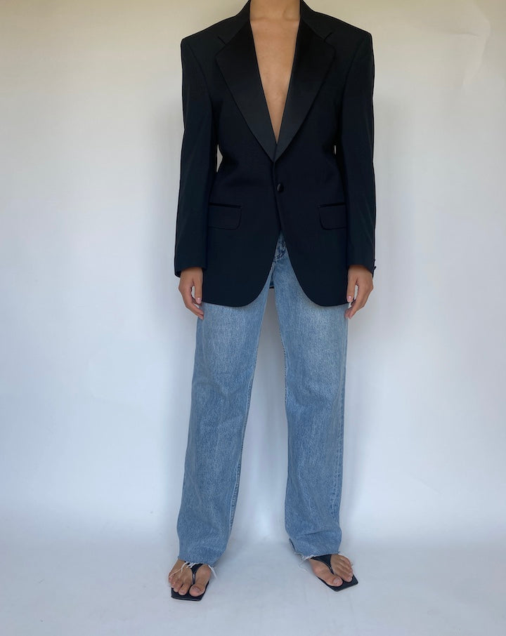 VINTAGE BLACK BLAZER 3407