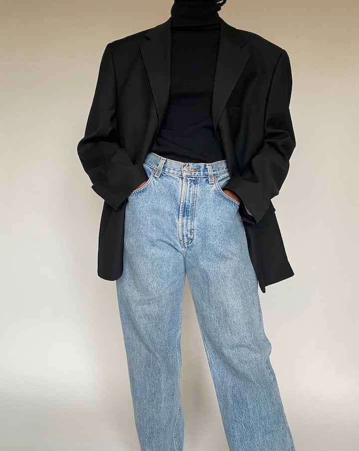 VINTAGE BLACK BLAZER 1701