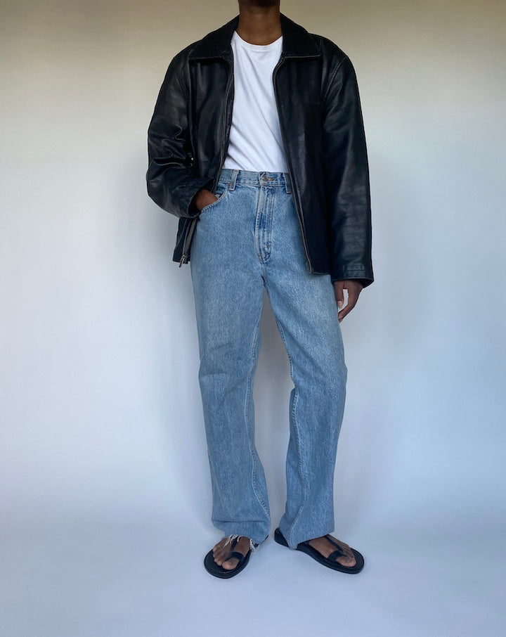 VINTAGE BLACK LEATHER JACKET 3505