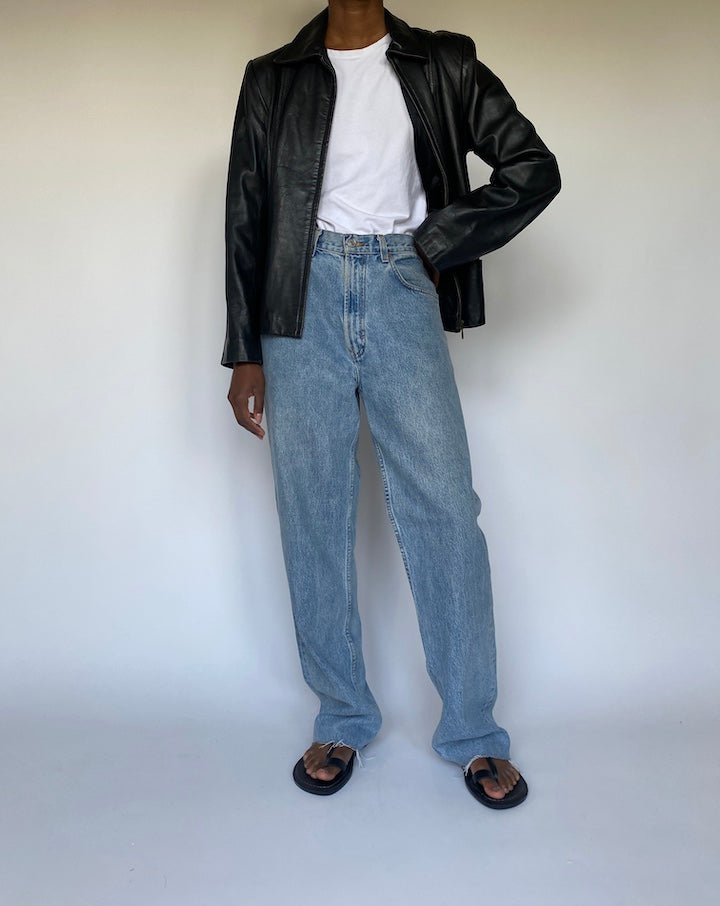 VINTAGE BLACK LEATHER JACKET 3661