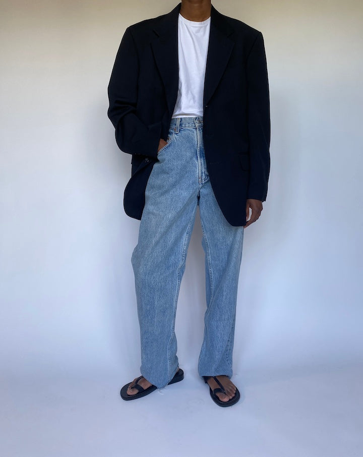 VINTAGE BLACK OSCAR DE LA RENTA BLAZER 3536
