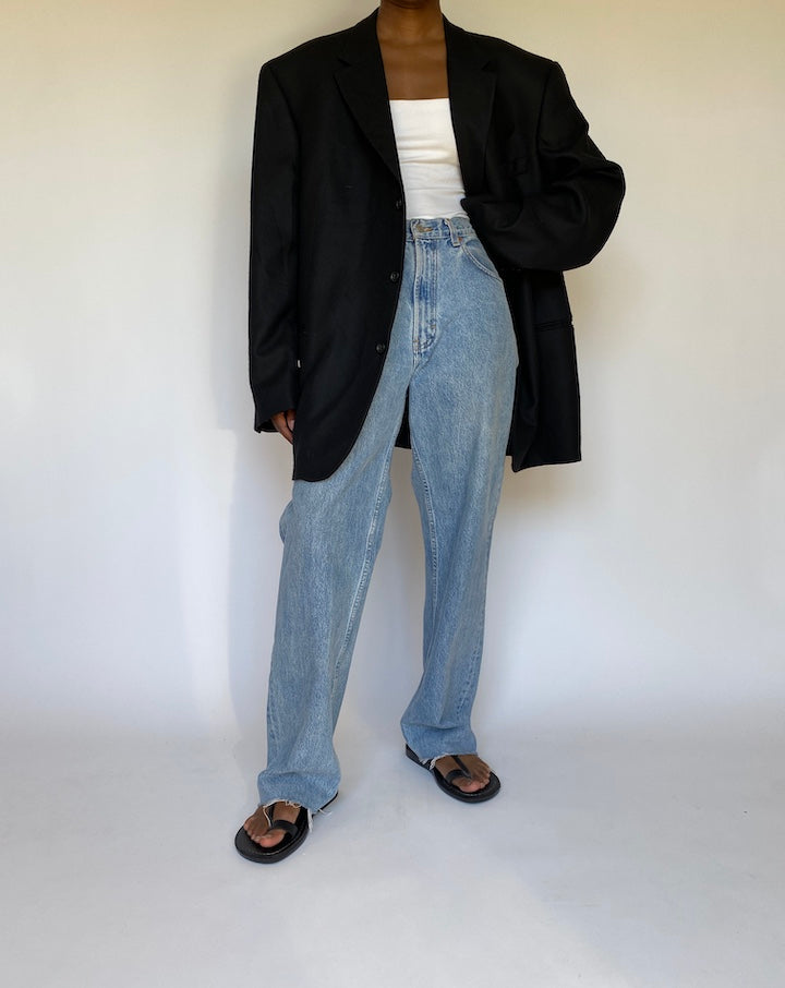 VINTAGE OVERSIZED BLACK BLAZER 3719