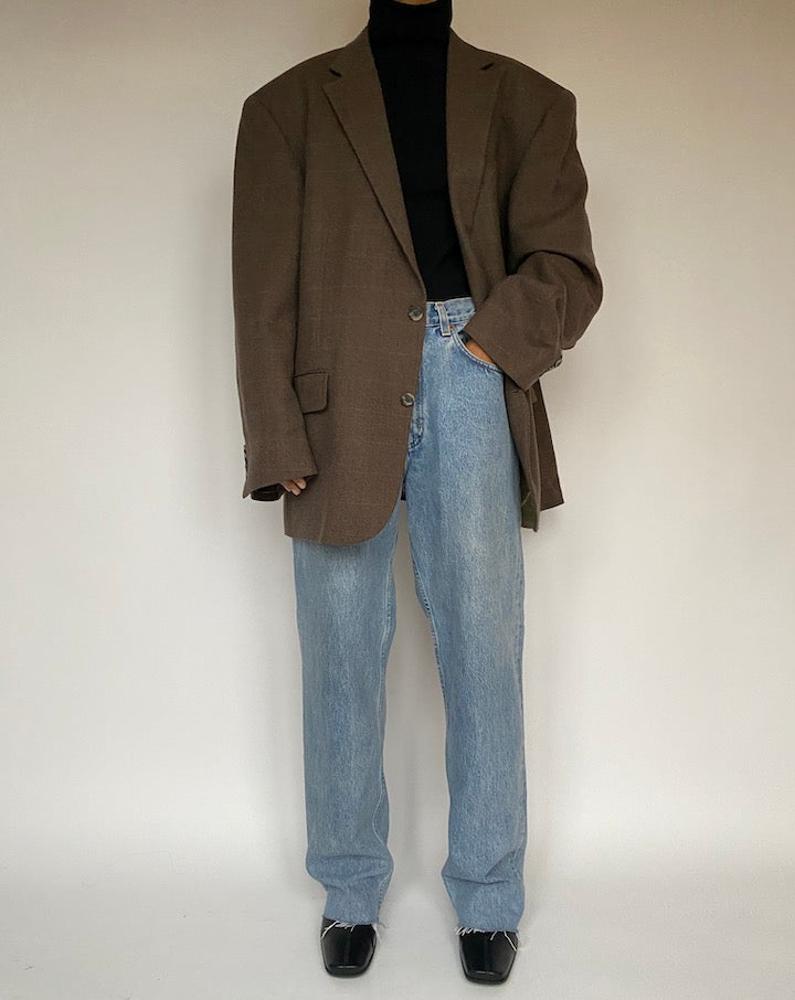 VINTAGE BROWN OSCAR DE LA RENTA BLAZER 1604