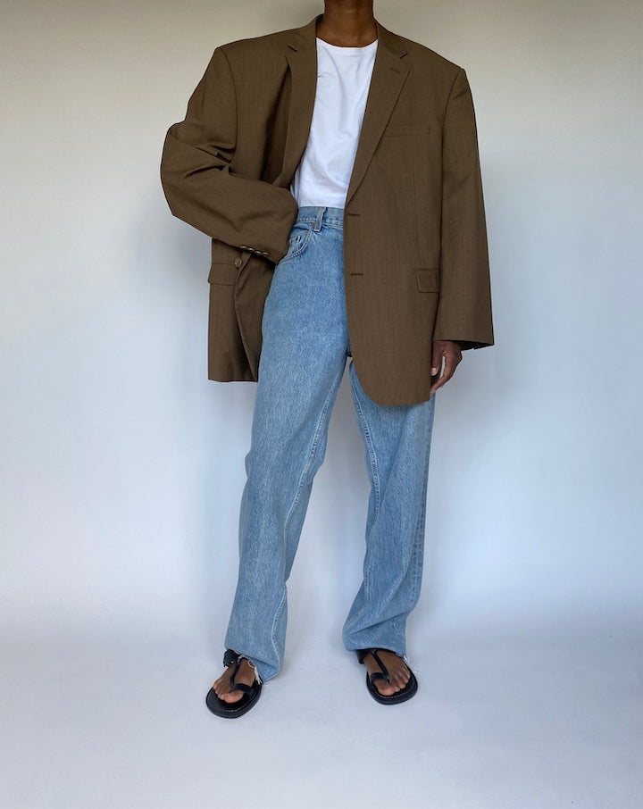 VINTAGE BROWN OVERSIZED BLAZER 3638