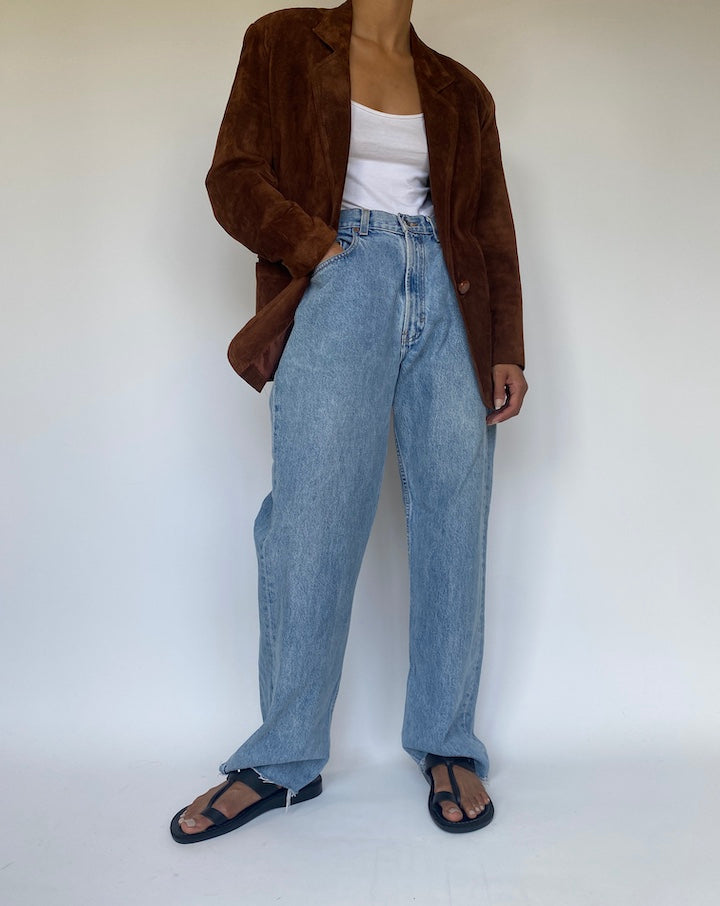 VINTAGE BROWN SUEDE LEATHER JACKET 3300