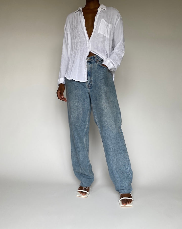 VINTAGE BUTTON-DOWN BLOUSE 3805