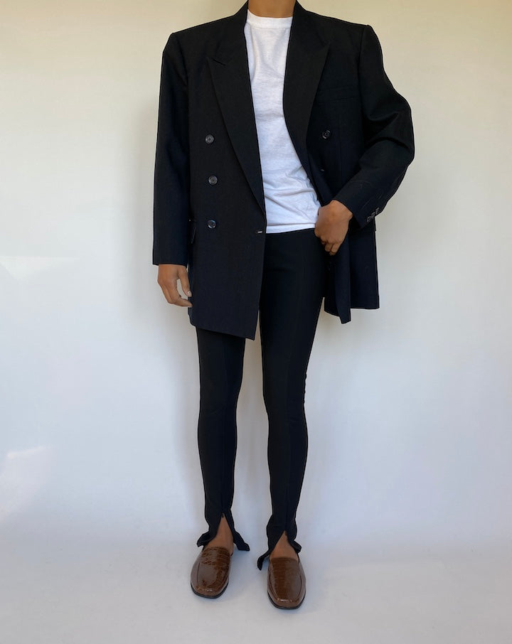 VINTAGE CHARCOAL DOUBLE BREASTED BLAZER 1567