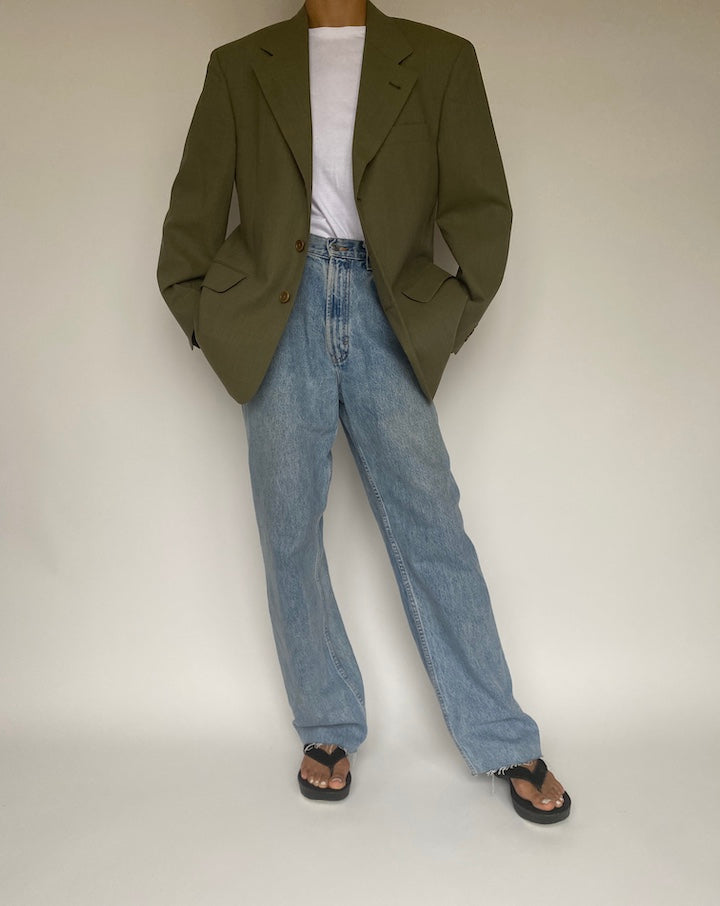 VINTAGE GREEN BLAZER 1028