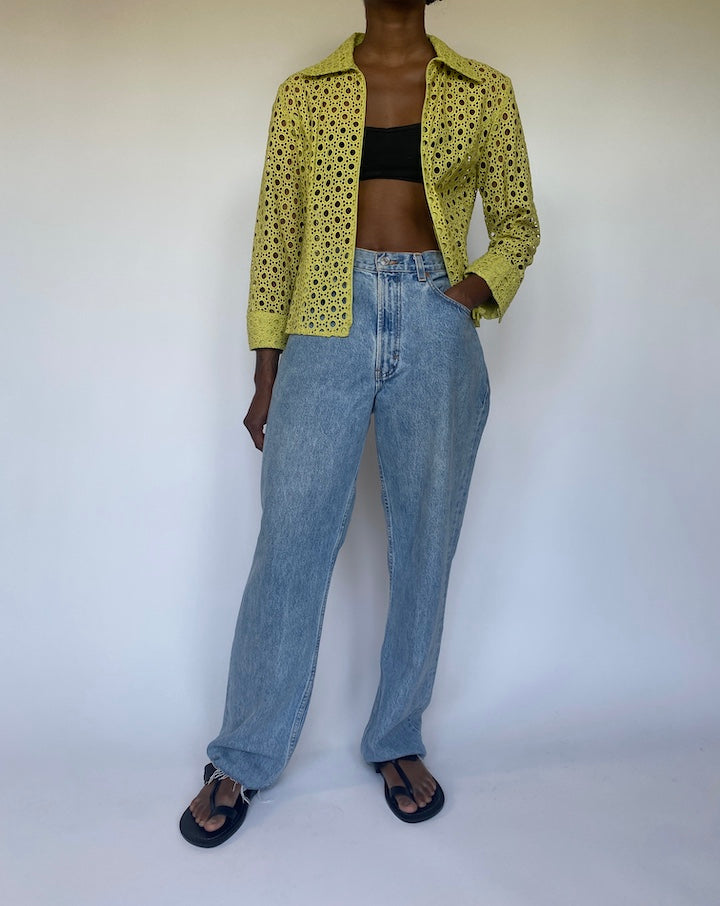 VINTAGE GREEN CARDIGAN 3559