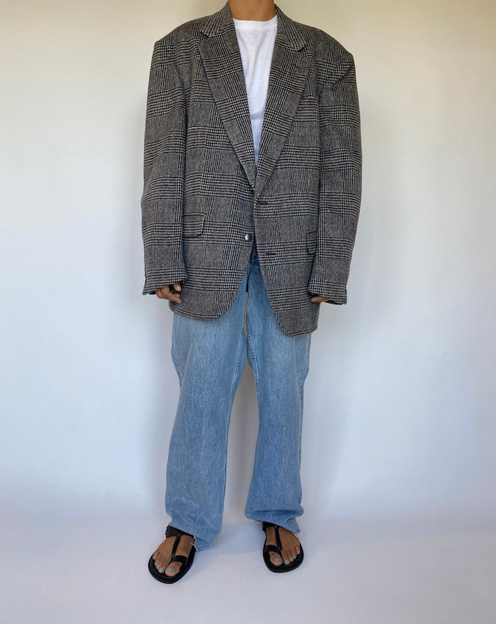 VINTAGE GREY BLAZER IN A CAMEL HAIR 1495