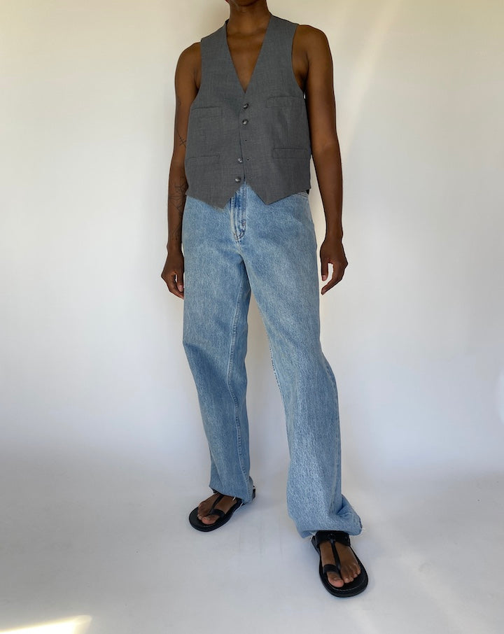 VINTAGE GREY VEST 3785