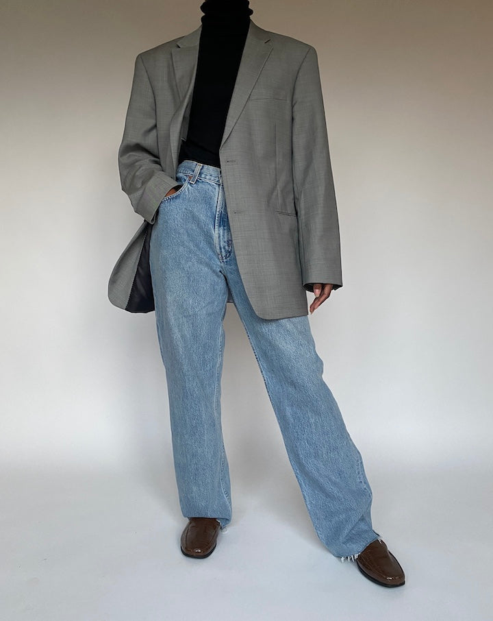 VINTAGE GREY WOOL BLAZER 1693