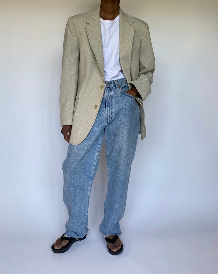 VINTAGE LIGHT BEIGE BLAZER 3579