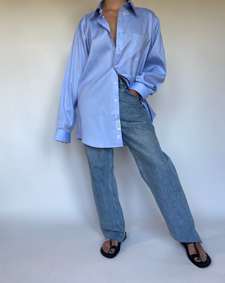 VINTAGE LIGHT BLUE COTTON SHIRT 3118