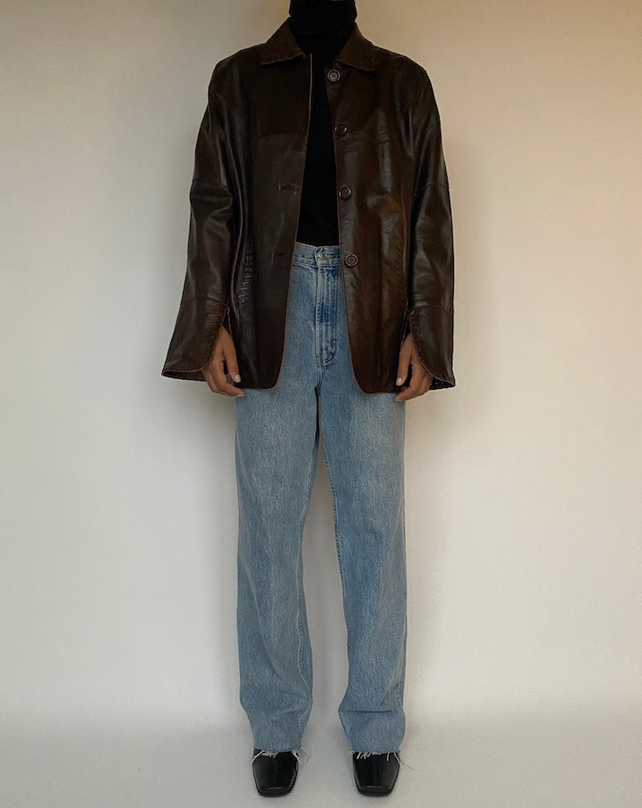 VINTAGE LUCIEN PICCARD LEATHER JACKET 1595